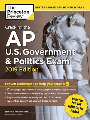 cover image of Cracking the AP U.S. Government & Politics Exam, 2019 Edition